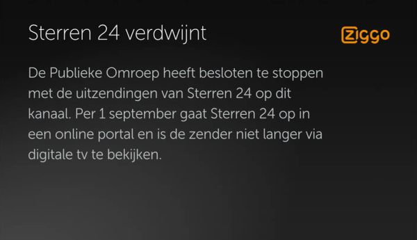 sterren 24 verdwijnt