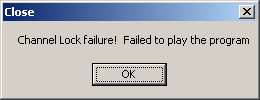 foutmelding channel lock failure