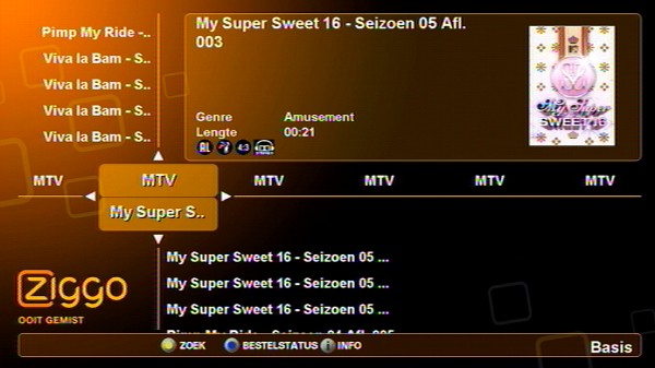 programma's beschikbaar bij MTV ooit gemist