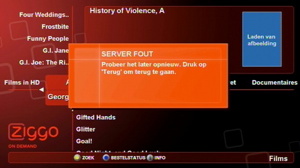 Melding Server Fout