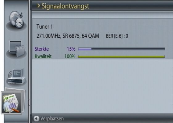 Signaal ontvangst kwaliteit.