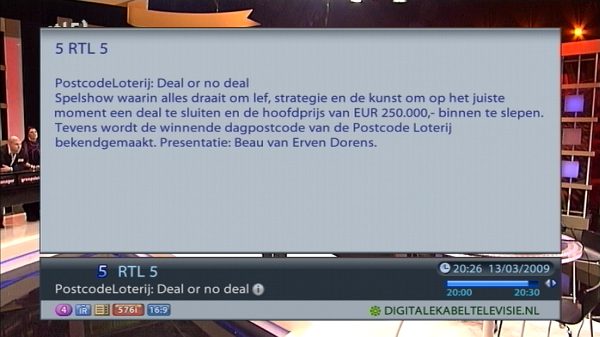 uitgebreidere programma informatie