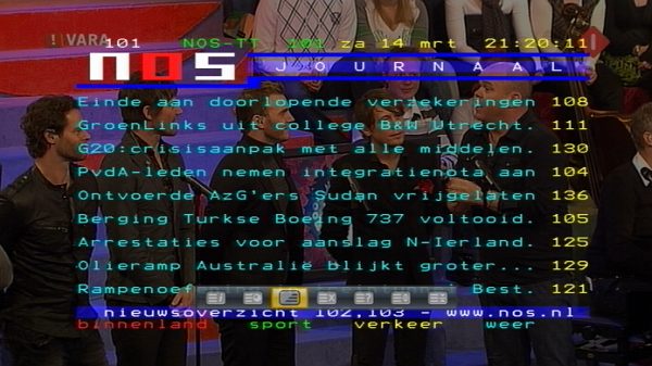 teletext half transparant