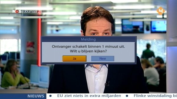 waarschuwing voor uitschakelen