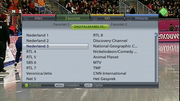 zenderlijst 2 colommen