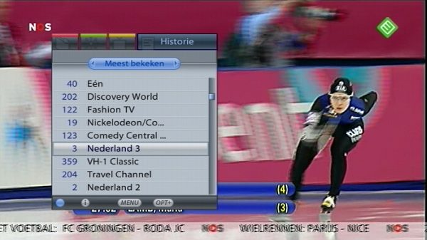 zenderlijst meest bekeken zenders