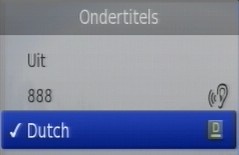 keuze ondertiteling voor doven (oortje)