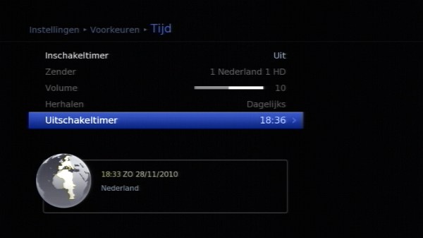 uitschakel timer
