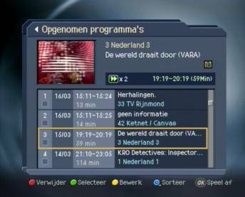 opgenomen programma's