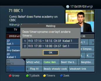 melding overlappende opname