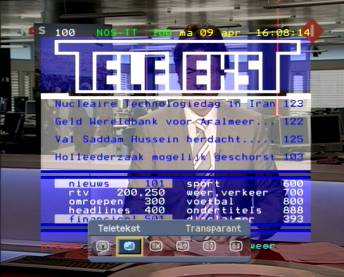 teletext semi-transparant