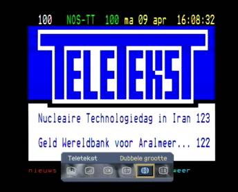 dubbele grootte via menu