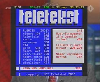 teletext op de Sagem