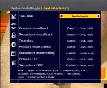 taal instellingen