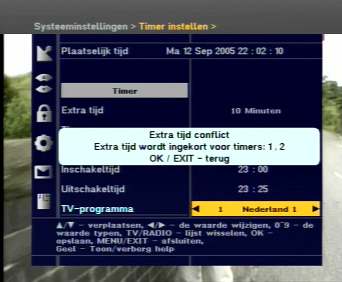 timer tijd conflict