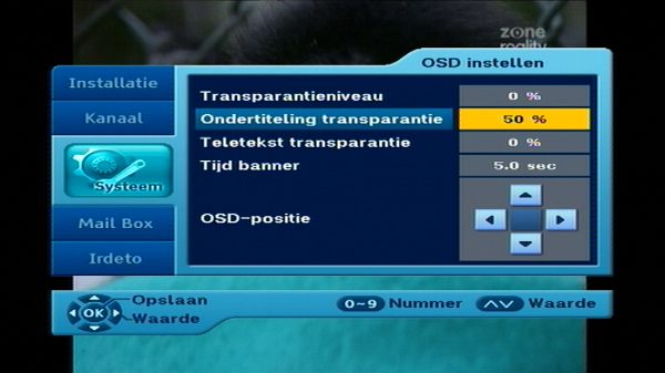 instellen ondertiteling transparantie