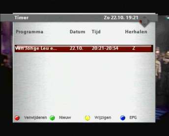 programmeren vanuit EPG