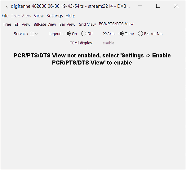 PCR PTS view disabled