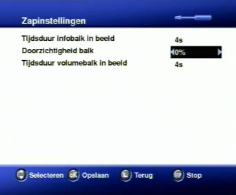 sagem zapinstellingen